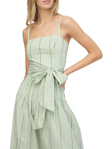 Hill House Home Women's The Miranda Top - Green Jacquard Stripe - Size XXL | Thumbnail 5