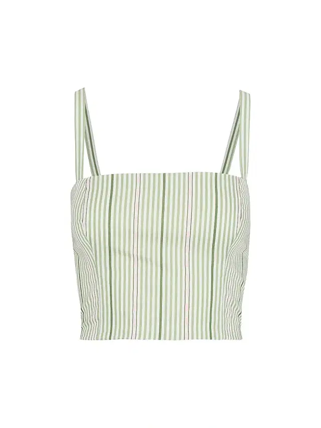 Hill House Home Women's The Miranda Top - Green Jacquard Stripe