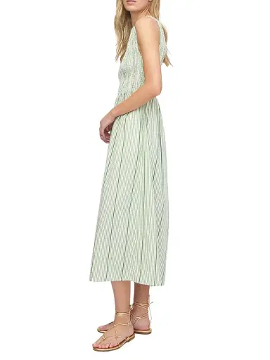 Hill House Home Women's The Cosima Nap Dress - Green Jacquard Stripe | Thumbnail 3 Hill House Home Women's The Cosima Nap Dress - Green Jacquard Stripe | Thumbnail 3