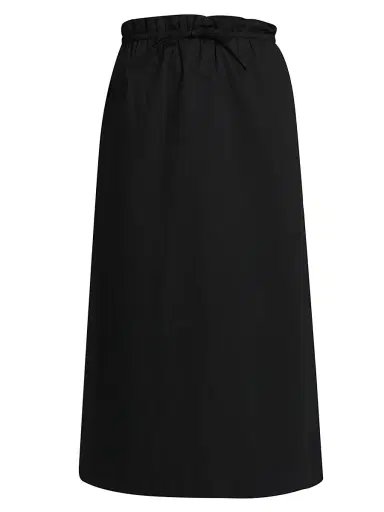 Staud Women's Shore Cotton Midi-Skirt - Black - Size Small | Thumbnail 1