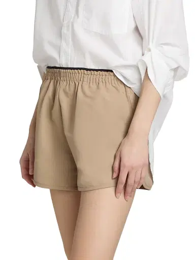 Staud Women's Anchor Cotton-Nylon Shorts - Desert - Size Large | Thumbnail 4