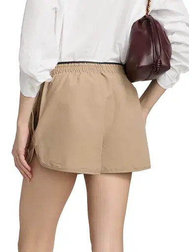 Staud Women's Anchor Cotton-Nylon Shorts - Desert - Size Large | Thumbnail 5