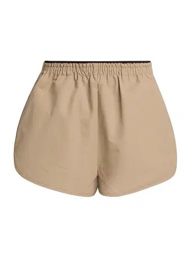 Staud Women's Anchor Cotton-Nylon Shorts - Desert - Size Large | Thumbnail 1