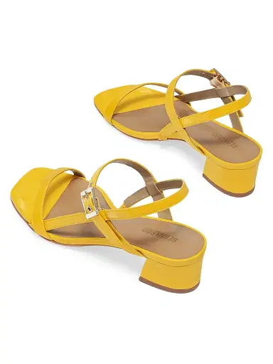 Bernardo Women's Jinji Low Heel Sandals - Sunrise Yellow - Size 8.5 | Thumbnail 5