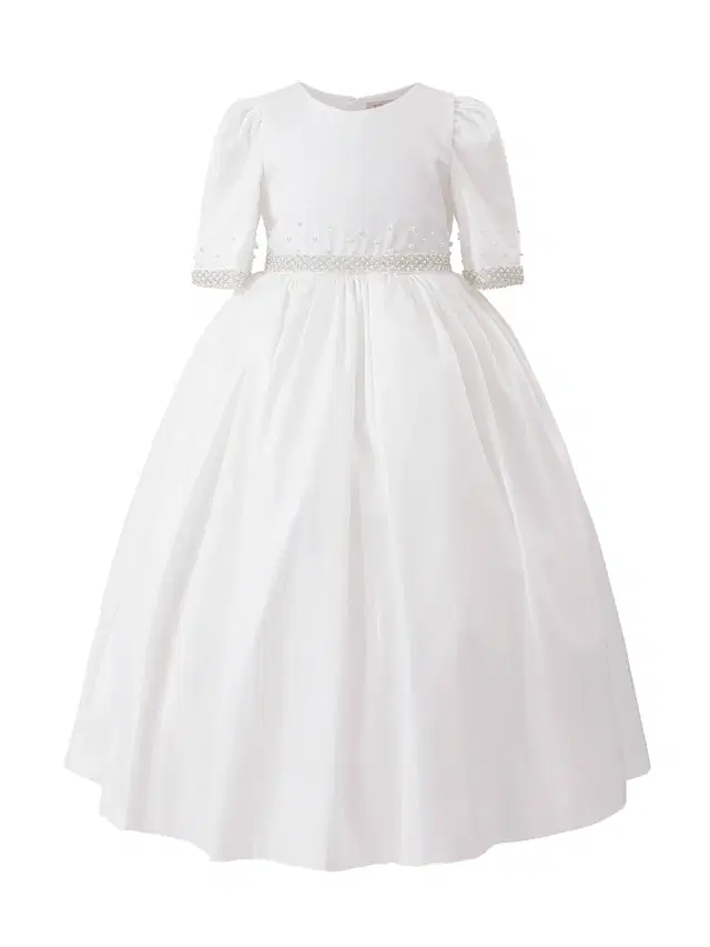 Tulleen Little Girl's and Girl's Vasonette Dress - White
