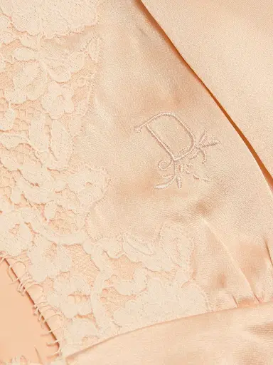 DÔEN Women's Coraline Silk Lace-Trimmed Dress - Peach Sorbet - Size Medium | Thumbnail 7