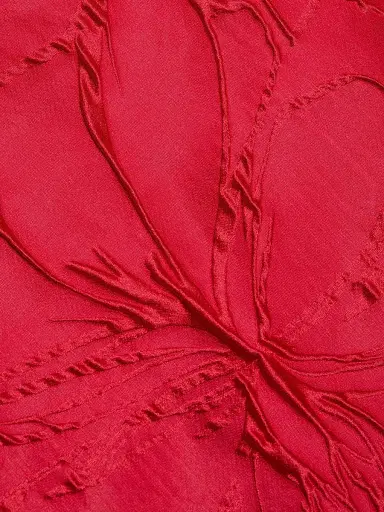 MONIQUE LHUILLIER Women's Floral Jacquard Strapless Cocktail Dress - Poppy - Size 8 | Thumbnail 7