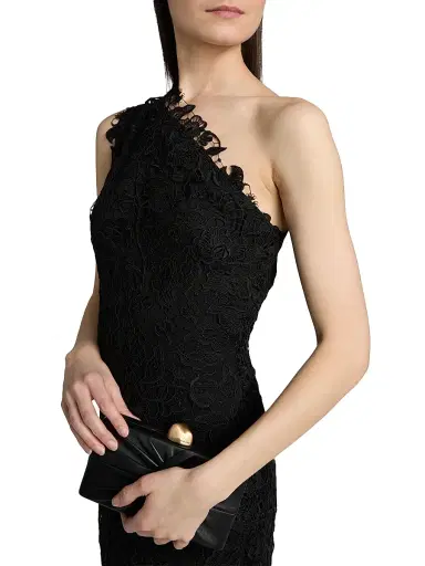 MONIQUE LHUILLIER Women's Floral Lace One-Shoulder Cocktail Dress | Thumbnail 6 MONIQUE LHUILLIER Women's Floral Lace One-Shoulder Cocktail Dress | Thumbnail 6
