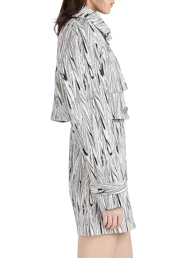 Proenza Schouler Women's Della Marble-Jacquard Crop Jacket - White Multi - Size 12 | Thumbnail 3