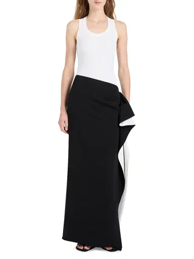 Proenza Schouler Women's Cella Ruffled Crepe Maxi Skirt | Thumbnail 2 Proenza Schouler Women's Cella Ruffled Crepe Maxi Skirt | Thumbnail 2