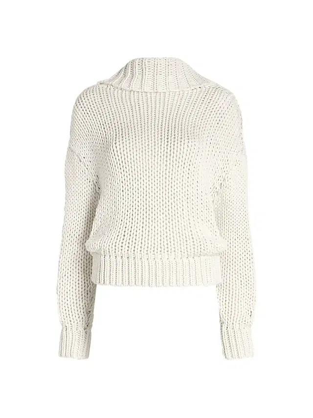 Proenza Schouler Women's Alexandra Ribbed Scoop-Back Sweater - Plaster