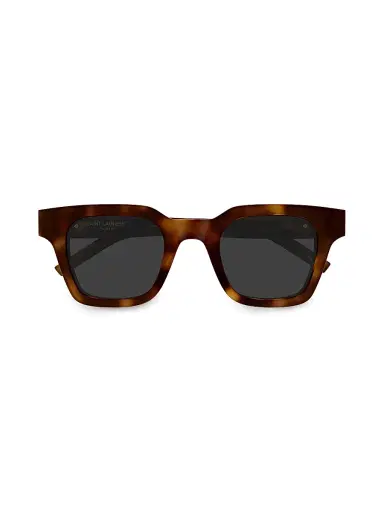 Saint Laurent Women's 47MM Square Sunglasses - Brown Grey | Thumbnail 2