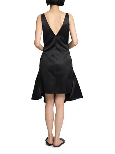 JW Anderson Women's Plunging V-Neck Cotton-Silk A-Line Dress - Black - Size 8 | Thumbnail 5 JW Anderson Women's Plunging V-Neck Cotton-Silk A-Line Dress - Black - Size 8 | Thumbnail 5