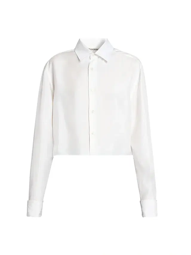 JW Anderson Women's Silk Crop Button-Front Shirt - Off White