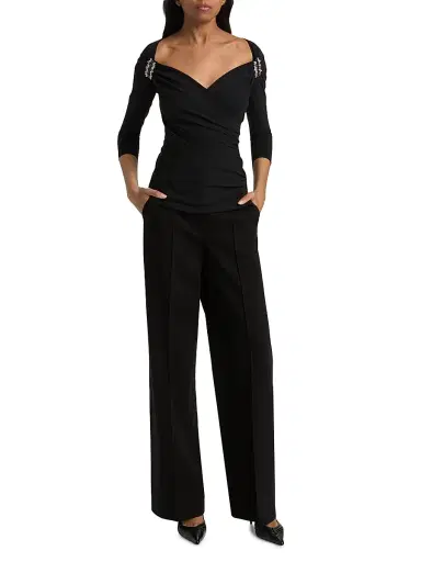 Chiara Boni La Petite Robe Women's Haras Embellished Blouse | Thumbnail 2 Chiara Boni La Petite Robe Women's Haras Embellished Blouse | Thumbnail 2