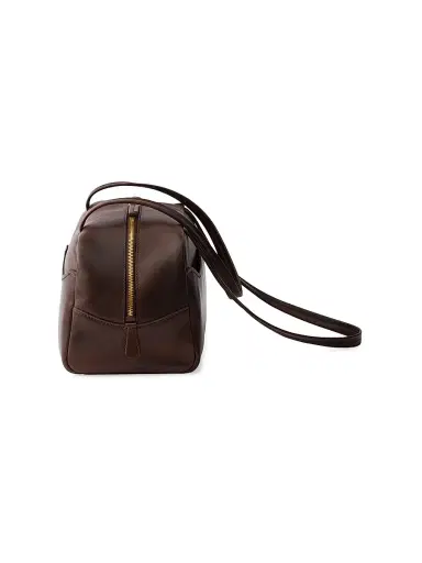 Prada Women's Carry Large Antiqued Leather Top-Handle Bag - Brown | Thumbnail 5