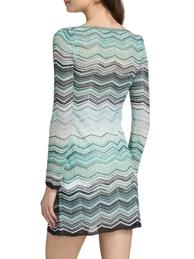 Missoni Women's Chevron Metallic Knit Minidress | Thumbnail 5