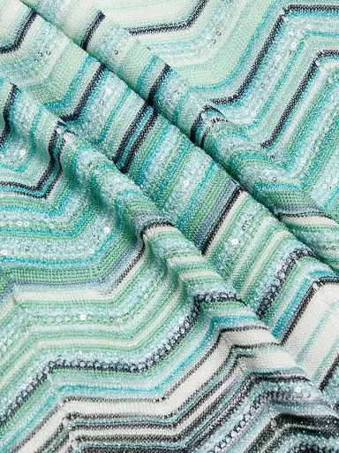 Missoni Women's Chevron Metallic Knit Minidress | Thumbnail 7