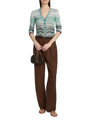 Missoni Women's Chevron Metallic Knit Cardigan | Thumbnail 2 Missoni Women's Chevron Metallic Knit Cardigan | Thumbnail 2