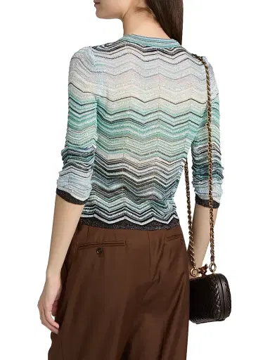 Missoni Women's Chevron Metallic Knit Cardigan | Thumbnail 5 Missoni Women's Chevron Metallic Knit Cardigan | Thumbnail 5