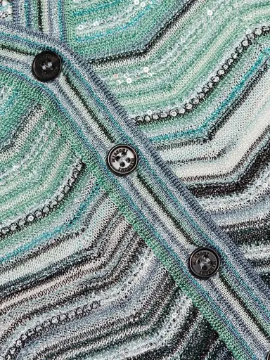 Missoni Women's Chevron Metallic Knit Cardigan | Thumbnail 7 Missoni Women's Chevron Metallic Knit Cardigan | Thumbnail 7