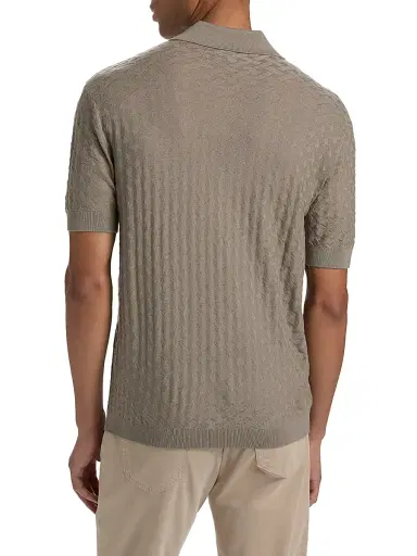 Emporio Armani Men's Tonal Basketweave Wool Sweater - Tan - Size Small | Thumbnail 5 Emporio Armani Men's Tonal Basketweave Wool Sweater - Tan - Size Small | Thumbnail 5