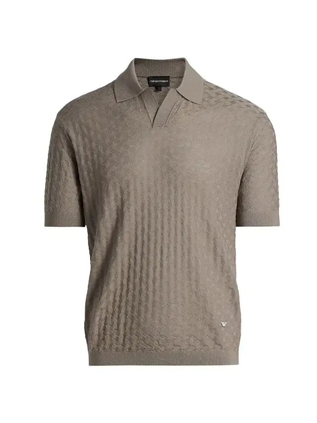 Men's Tonal Basketweave Wool Sweater - Tan - Size Small Men's Tonal Basketweave Wool Sweater - Tan - Size Small