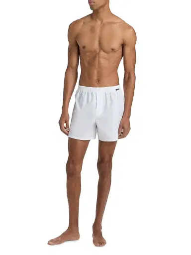 Dolce & Gabbana Men's Sporty Cotton Poplin Boxer Shorts - Bianco Ottico - Size Large | Thumbnail 2 Dolce & Gabbana Men's Sporty Cotton Poplin Boxer Shorts - Bianco Ottico - Size Large | Thumbnail 2