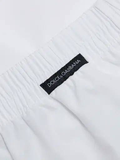 Dolce & Gabbana Men's Sporty Cotton Poplin Boxer Shorts - Bianco Ottico - Size Large | Thumbnail 6 Dolce & Gabbana Men's Sporty Cotton Poplin Boxer Shorts - Bianco Ottico - Size Large | Thumbnail 6
