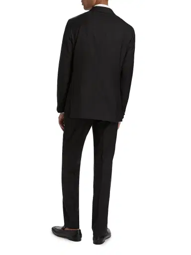 Isaia Men's Peak-Lapel Wool Tuxedo - Black - Size 38 | Thumbnail 5