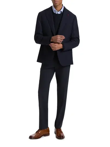 Isaia Men's Capri Wool Jacket - Navy | Thumbnail 2