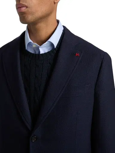 Isaia Men's Capri Wool Jacket - Navy | Thumbnail 6