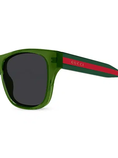 Gucci Men's New Pop Web 56MM Square Sunglasses - Green Grey | Thumbnail 3 Gucci Men's New Pop Web 56MM Square Sunglasses - Green Grey | Thumbnail 3