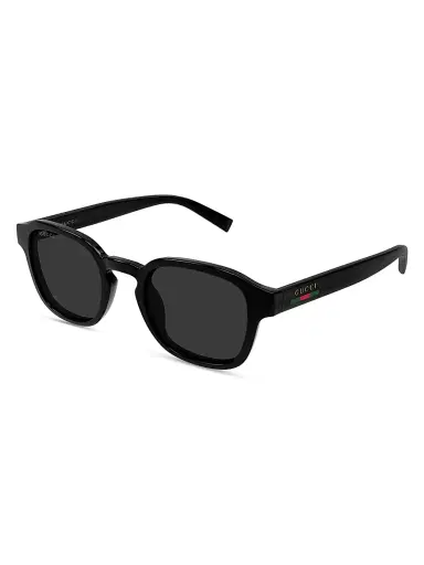 Gucci Men's Lines 49MM Round Sunglasses - Black | Thumbnail 1