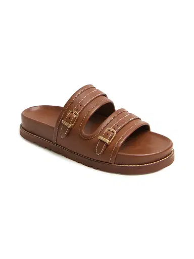 Simkhai Women's Aura Leather Slide Sandals | Thumbnail 2 Simkhai Women's Aura Leather Slide Sandals | Thumbnail 2