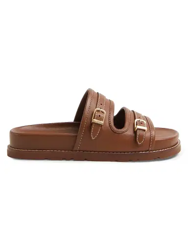 Simkhai Women's Aura Leather Slide Sandals | Thumbnail 1 Simkhai Women's Aura Leather Slide Sandals | Thumbnail 1