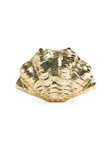 SIMKHAI Women's Venus Shell Minaudière - Gold | Thumbnail 1