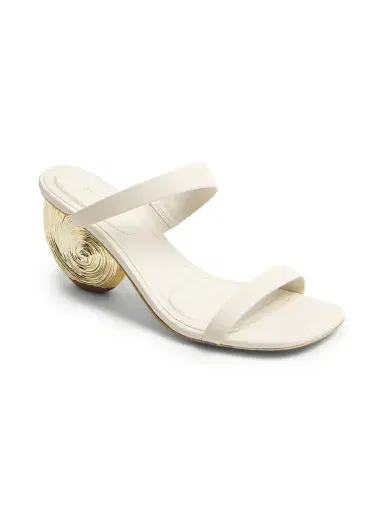 Simkhai Women's Marion 75MM Seashell-Heel Leather Sandals - Alabaster Gold - Size 11 | Thumbnail 2 Simkhai Women's Marion 75MM Seashell-Heel Leather Sandals - Alabaster Gold - Size 11 | Thumbnail 2