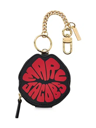 Marc Jacobs Women's The Marc Lips Pouch Bag Charm - Black | Thumbnail 1 Marc Jacobs Women's The Marc Lips Pouch Bag Charm - Black | Thumbnail 1
