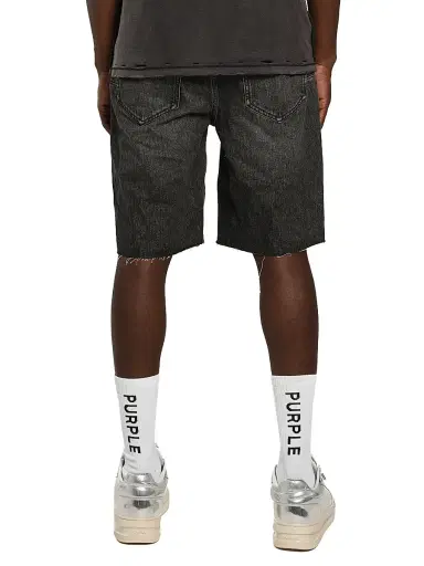 Purple Brand Men's Kamari Raw-Edge Denim Shorts - Black - Size 33 | Thumbnail 2 Purple Brand Men's Kamari Raw-Edge Denim Shorts - Black - Size 33 | Thumbnail 2