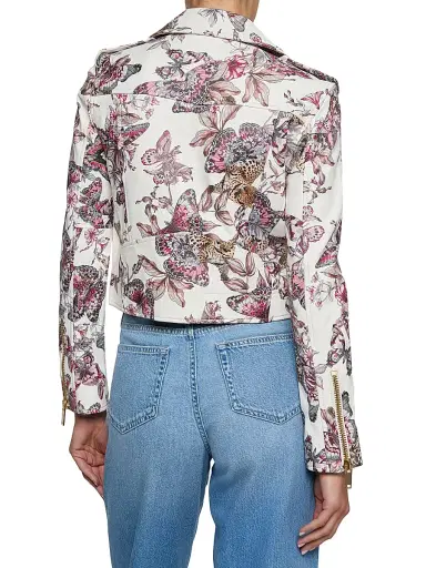 L'Agence Women's Blakely Printed Leather Biker Jacket | Thumbnail 5 L'Agence Women's Blakely Printed Leather Biker Jacket | Thumbnail 5