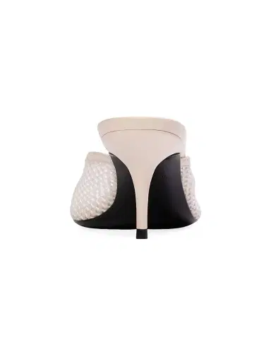 Black Suede Studio Women's Giuly 65MM Mules - Coconut Leather - Size 12 | Thumbnail 4