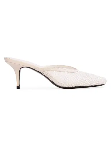 Black Suede Studio Women's Giuly 65MM Mules - Coconut Leather - Size 12 | Thumbnail 1
