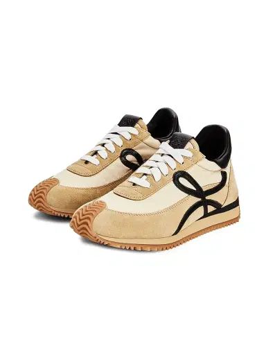 Loewe Women's Flow Runner 2.0 Suede Sneakers - Gold Black - Size 9 | Thumbnail 2