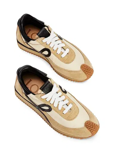 Loewe Women's Flow Runner 2.0 Suede Sneakers - Gold Black - Size 9 | Thumbnail 3