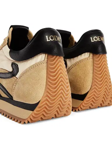 Loewe Women's Flow Runner 2.0 Suede Sneakers - Gold Black - Size 9 | Thumbnail 4