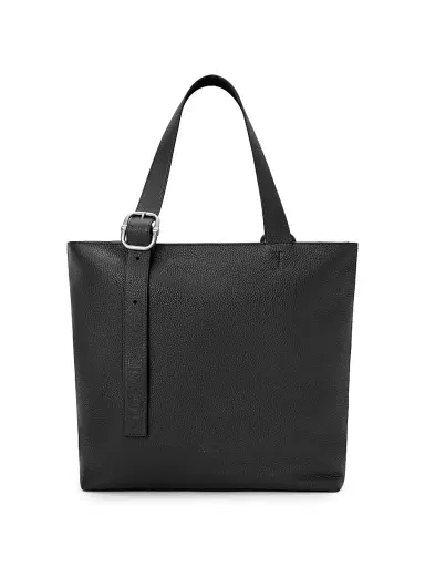 Loewe Men's Loop Leather Zipped Tote Bag - Black | Thumbnail 1 Loewe Men's Loop Leather Zipped Tote Bag - Black | Thumbnail 1