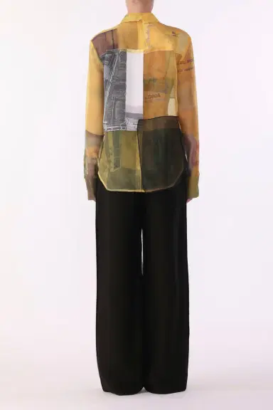 Jason Wu Collection COLLAGE LONG SLEEVE ORGANZA SHIRT WITH SULPHUR BANK ARTWORK BY ROBERT RAUSCHENBERG | Thumbnail 5 Jason Wu Collection COLLAGE LONG SLEEVE ORGANZA SHIRT WITH SULPHUR BANK ARTWORK BY ROBERT RAUSCHENBERG | Thumbnail 5