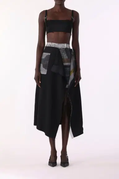 Jason Wu Collection COLLAGE MIDI SKIRT WITH SHEEPHEAD ARTWORK BY ROBERT RAUSCHENBERG | Thumbnail 2 Jason Wu Collection COLLAGE MIDI SKIRT WITH SHEEPHEAD ARTWORK BY ROBERT RAUSCHENBERG | Thumbnail 2