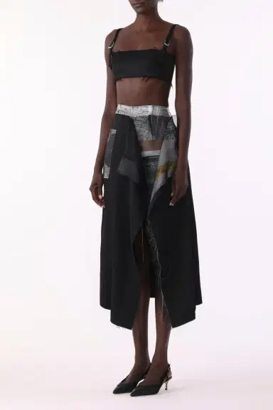 Jason Wu Collection COLLAGE MIDI SKIRT WITH SHEEPHEAD ARTWORK BY ROBERT RAUSCHENBERG | Thumbnail 3 Jason Wu Collection COLLAGE MIDI SKIRT WITH SHEEPHEAD ARTWORK BY ROBERT RAUSCHENBERG | Thumbnail 3